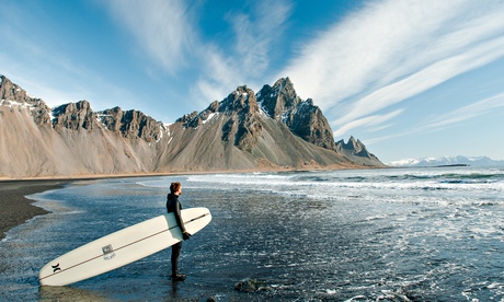 Surfing in Iceland