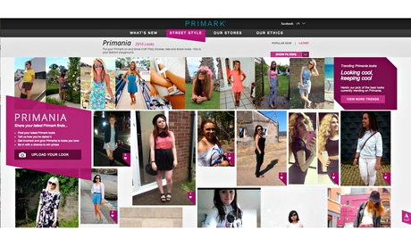 Primark's Primania photo-sharing website