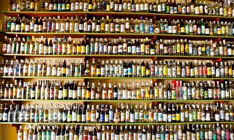 Bottles of cachaça at Paraty Historic Center, Rio de Janeiro state