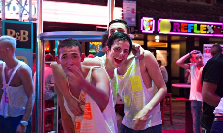 Young British tourists in Magaluf