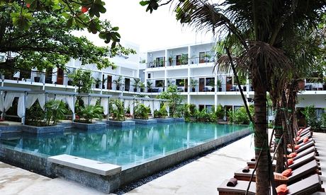 The pool at The Plantation hotel, Phnom Penh, Cambodia