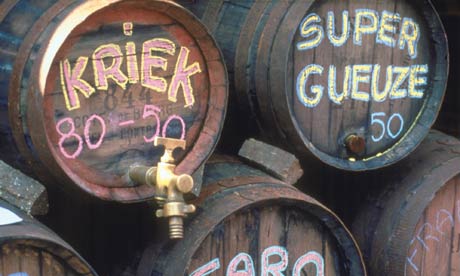 Beer barrels, beerfest in brussels