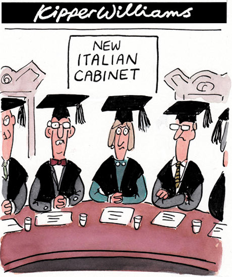 technocrats take over italian cabinet cartoon kipper williams
