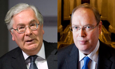 Mervyn King left Andrew Sentance right