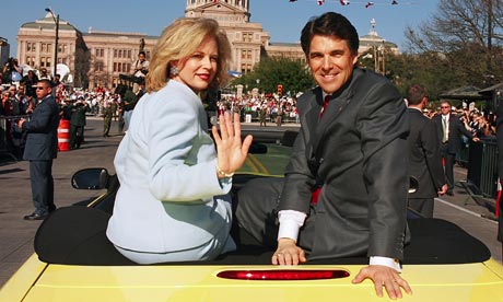 Rick and Anita Perry at 2003 Inauguration