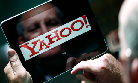 Yahoo logo on iPad