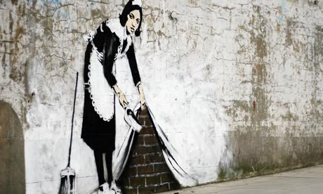 Banksy Sweeping It Under the Carpet painting