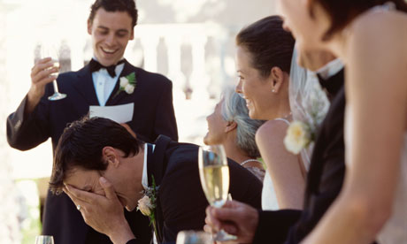 Best man making a speech at a