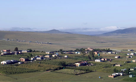 The village of Qunu, Eastern Cape, where Nelson Mandela grew up