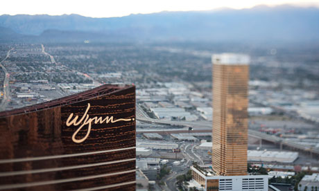 An aerial view of Las Vegas