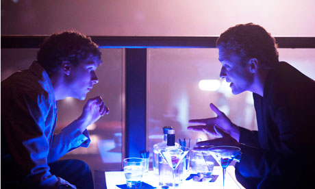 Still from The Social Network in which Mark Zuckerberg is portrayed