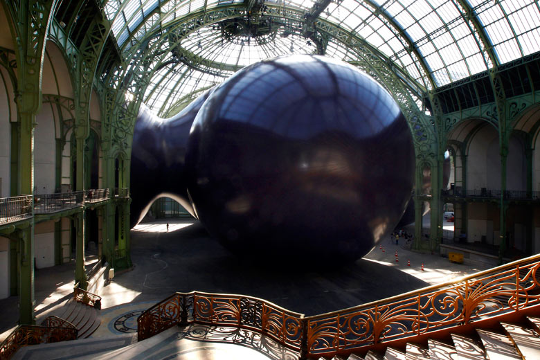 Leviathan by artist Anish Kapoor in the Grand Palais in Paris