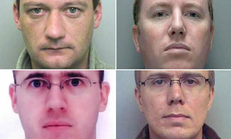 Lincolnshire paedophile ring members: Ian Frost, Paul Rowlands, Paul Frost and Ian Sambridge
