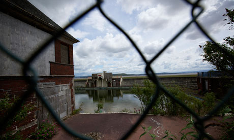 The derelict Grange Lido at Grange over Sands, Cumbria