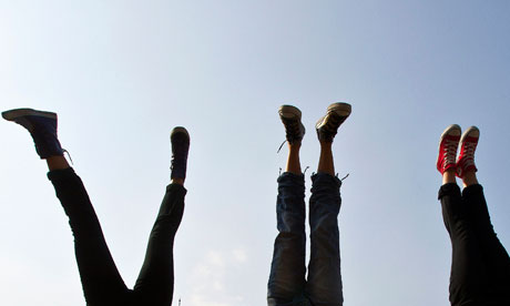 A mass handstand event in Taipei