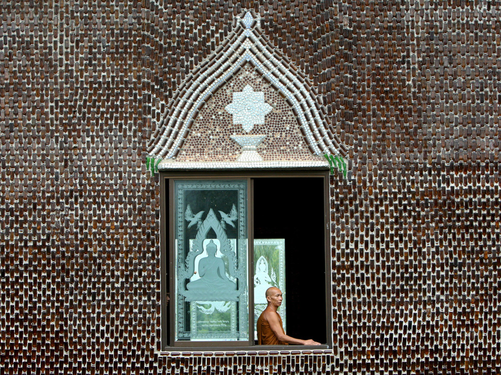 Wat Lan Khuad or Temple of Million Bottles in Si Sa Ket