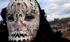 A woman attends the annual Whitby Goth festival