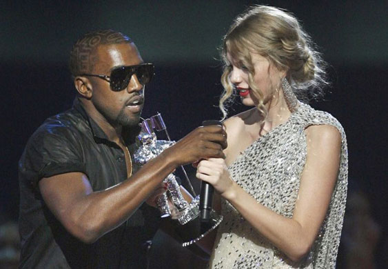 12 pictures from the year: Kanye West Taylor Swift