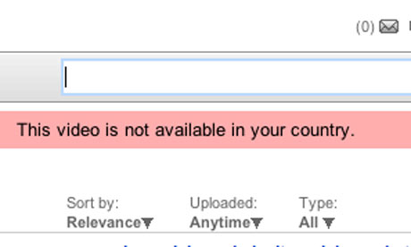 YouTube video removal sign