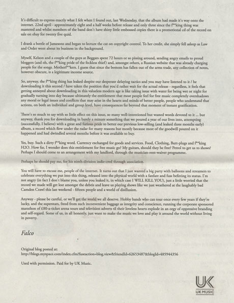 Filesharing advert from the Guardian