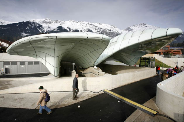 Zaha Hadid's Innsbruck railway station.