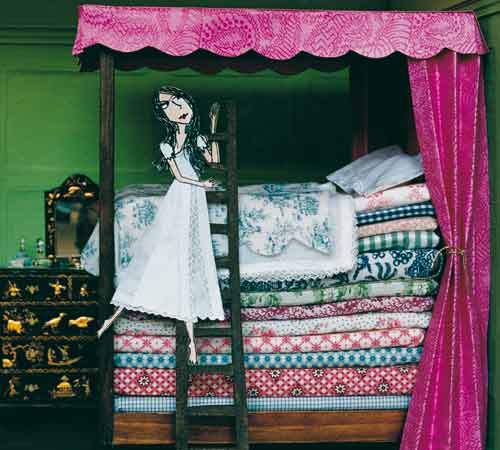 Lauren Child illustration of The Princess from The Princess and the Pea