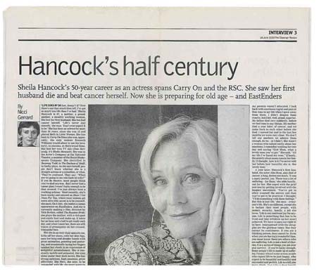 Sheila Hancock: A life in cuttings