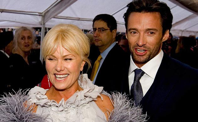 Deborra-Lee Furness and Hugh Jackman at the world premiere of Australia