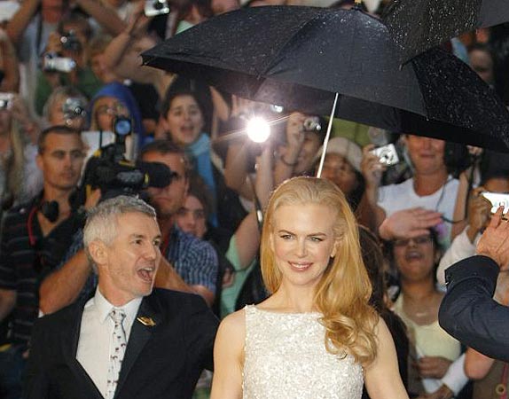 Baz Luhrmann with Nicole Kidman at the world premiere of Australia