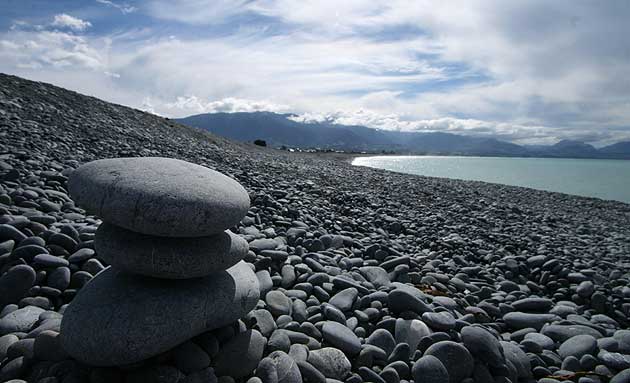 Beach at Kaikoura, New Zealand