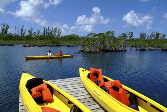 Canoes in the Bahamas