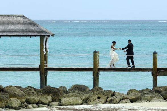 A wedding in the Bahamas