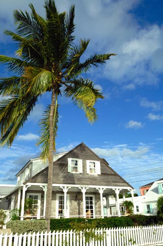 A clapboard house in the Bahamas