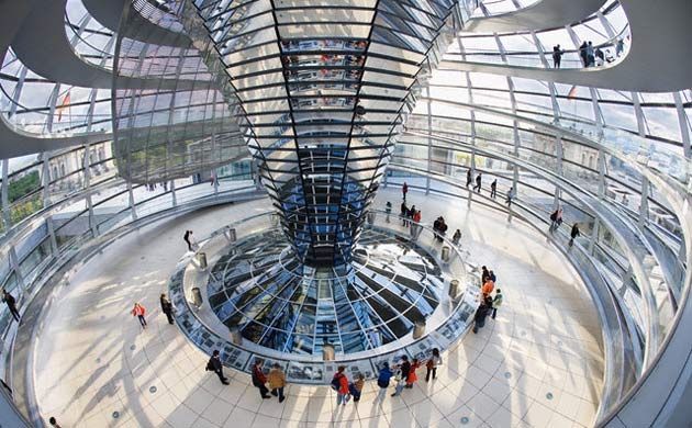 Inside the Reichstag dome, Berlin