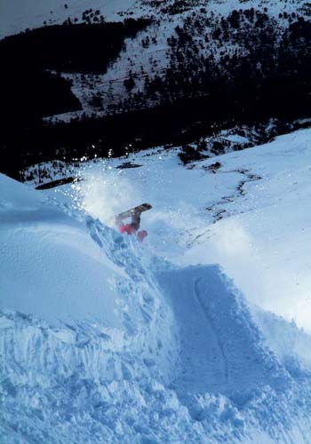 Snowboarding on Cairngorm