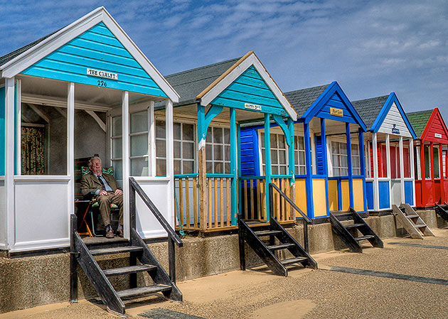 Snoozing in a beach hut