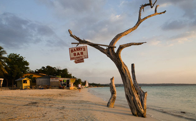 Beach bar sign, Negril, Jamaica