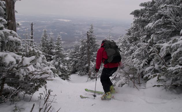 Skiing Mt Mansfield, Vermont