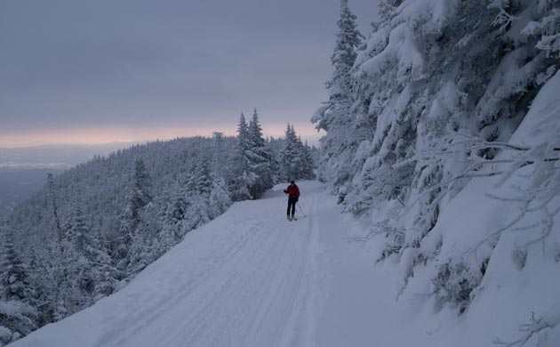 Skiing in Mt Mansfield, Vermont