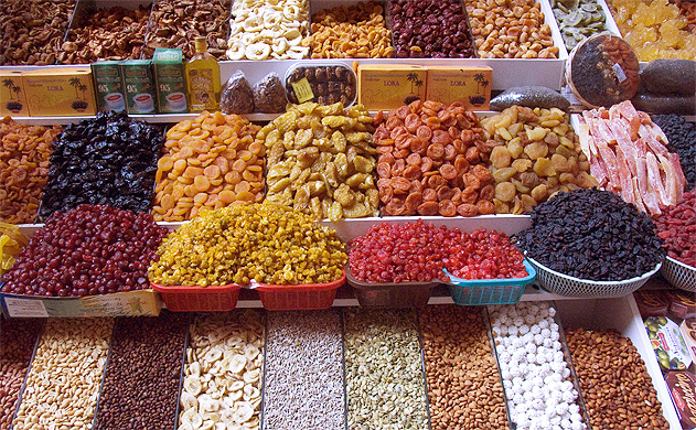 Dried Fruit and Nuts in the Danilovsky Market