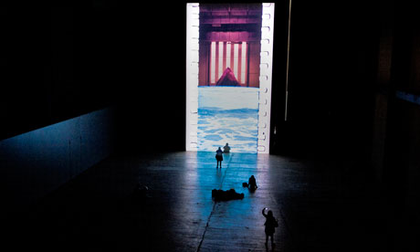 Tall story … viewers experience Tacita Dean's Film in Tate Modern's Turbine Hall.