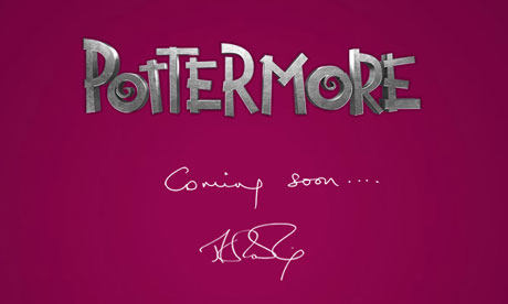 The front page of JK Rowling's new Harry Potter website, Pottermore