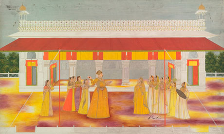 Bhupal Singh Muhammad Shah celebrating Holi, c1737