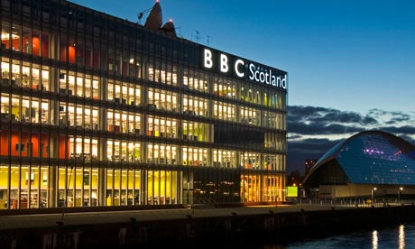 BBC Scotland building at night