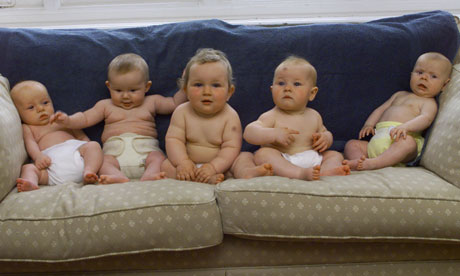Babies in nappies