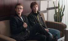 Justin Timberlake and Jesse Eisenberg in Facebook story The Social Network