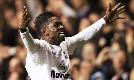 Spurs v Aston Villa: Emmanuel Adebayor