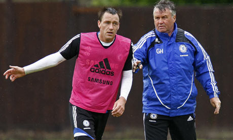 Chelsea's Guus Hiddink and John Terry