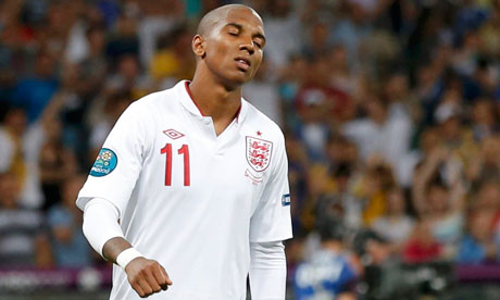 England's Ashley Young misses