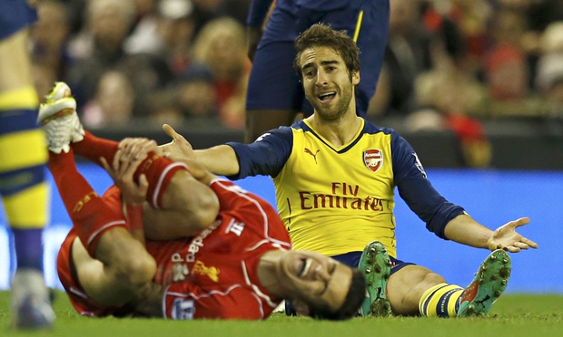 Positional indiscipline leaves Arsenal struggling against Liverpool